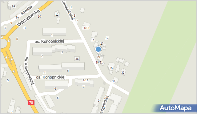 Łowicz, Konopnickiej Marii, 19, mapa Łowicza