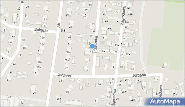 Łowicz, Korczaka Janusza, 5b, mapa Łowicza