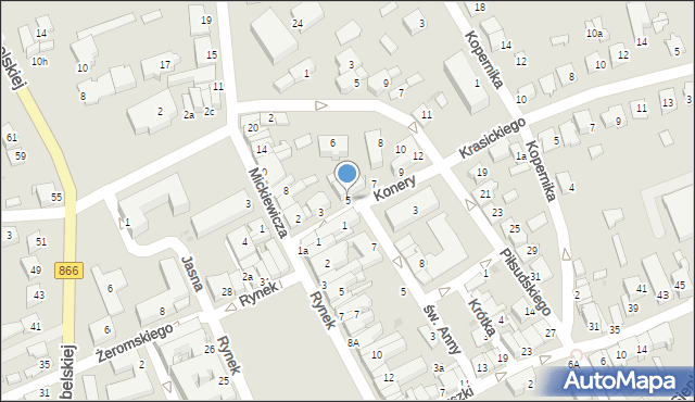 Lubaczów, Konery Stanisława, 5, mapa Lubaczów