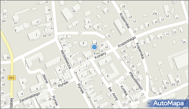 Lubaczów, Konery Stanisława, 7, mapa Lubaczów