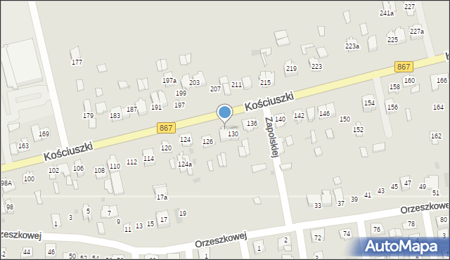 Lubaczów, Kościuszki Tadeusza, gen., 132, mapa Lubaczów