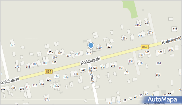 Lubaczów, Kościuszki Tadeusza, gen., 217, mapa Lubaczów