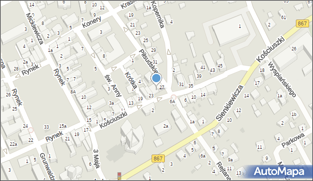 Lubaczów, Kościuszki Tadeusza, gen., 25, mapa Lubaczów