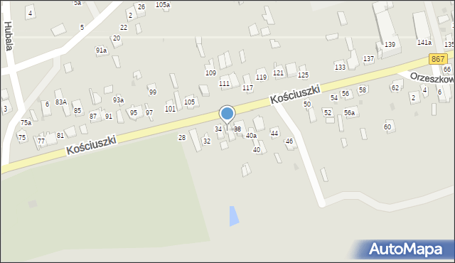 Lubaczów, Kościuszki Tadeusza, gen., 36, mapa Lubaczów