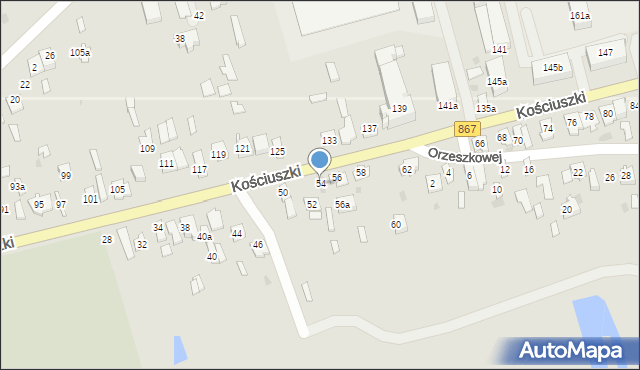 Lubaczów, Kościuszki Tadeusza, gen., 54, mapa Lubaczów