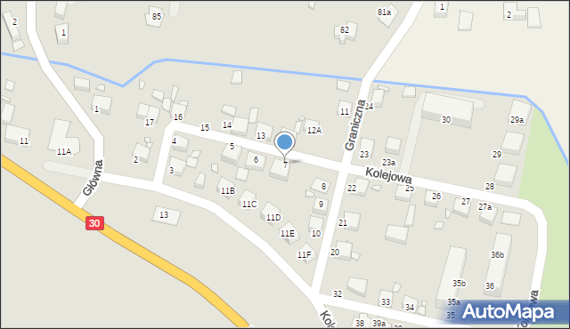 Lubań, Kolejowa, 7, mapa Lubań