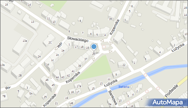 Lubań, Kopernika Mikołaja, 20, mapa Lubań