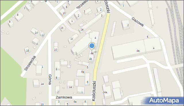 Lubań, Kościuszki Tadeusza, gen., 4a, mapa Lubań