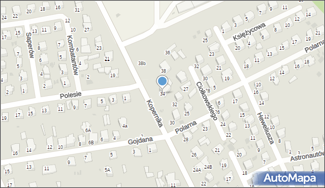 Lubartów, Kopernika Mikołaja, 34, mapa Lubartów