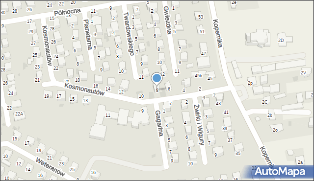 Lubartów, Kosmonautów, 8, mapa Lubartów