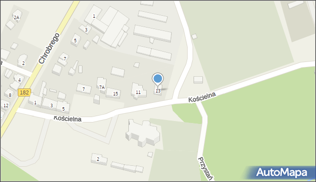 Lubasz, Kościelna, 13, mapa Lubasz