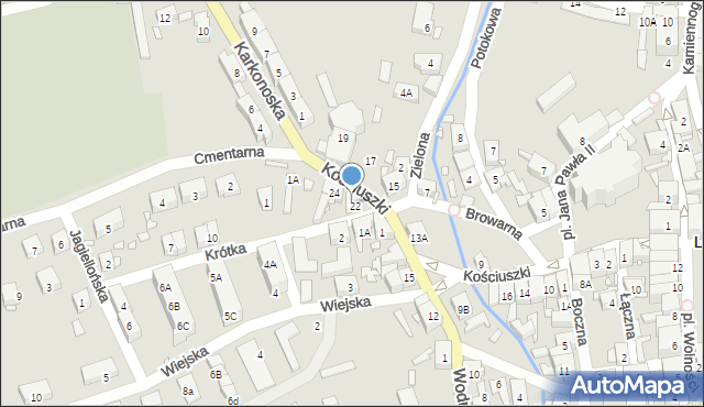 Lubawka, Kościuszki Tadeusza, gen., 23, mapa Lubawka