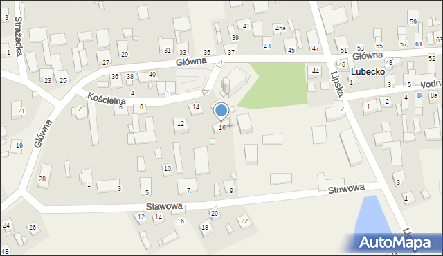 Lubecko, Kościelna, 16, mapa Lubecko