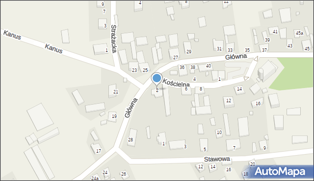 Lubecko, Kościelna, 2, mapa Lubecko