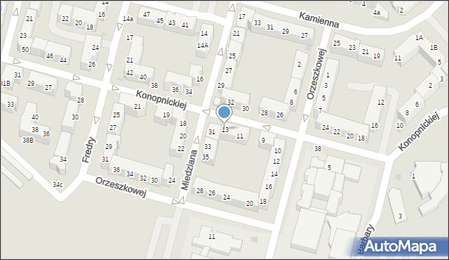 Lubin, Konopnickiej Marii, 13, mapa Lubin