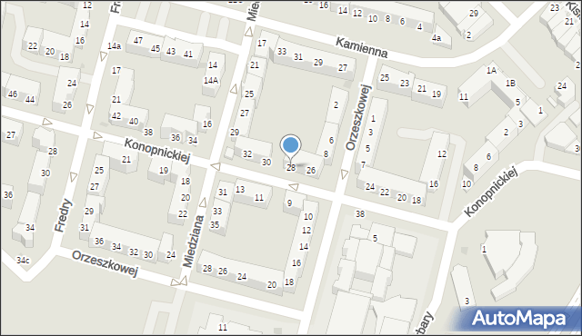 Lubin, Konopnickiej Marii, 28, mapa Lubin