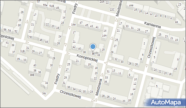 Lubin, Konopnickiej Marii, 36, mapa Lubin