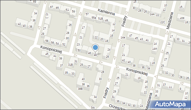 Lubin, Konopnickiej Marii, 44, mapa Lubin