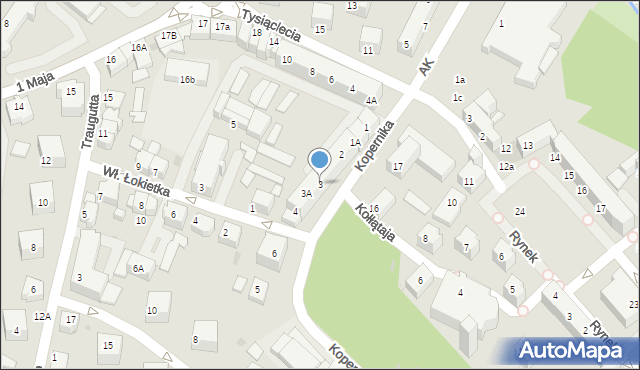 Lubin, Kopernika Mikołaja, 3, mapa Lubin