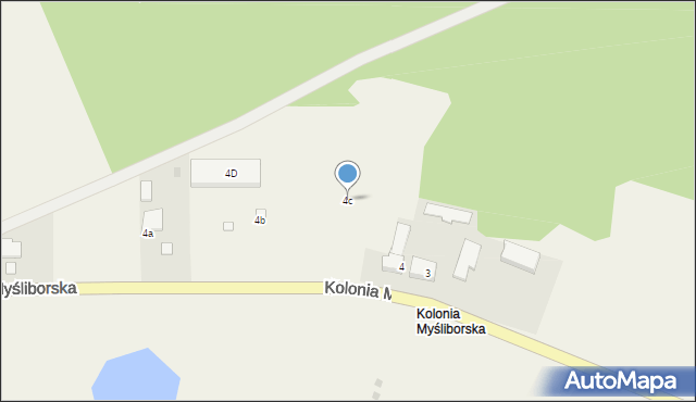 Lubiszyn, Kolonia Myśliborska, 4c, mapa Lubiszyn