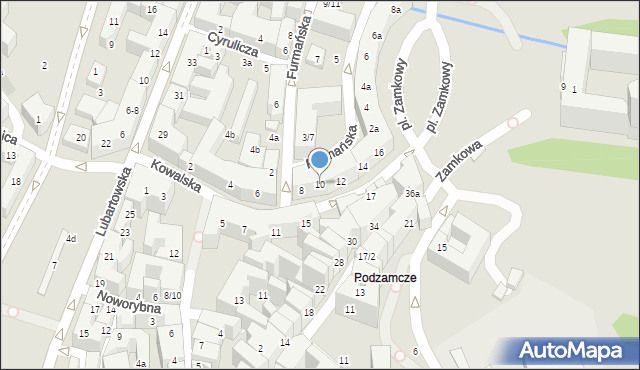Lublin, Kowalska, 10, mapa Lublina