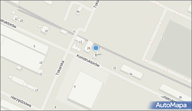 Lublin, Konstruktorów, 30, mapa Lublina