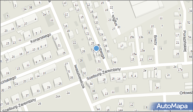 Lublin, Kolberga Oskara, 29, mapa Lublina