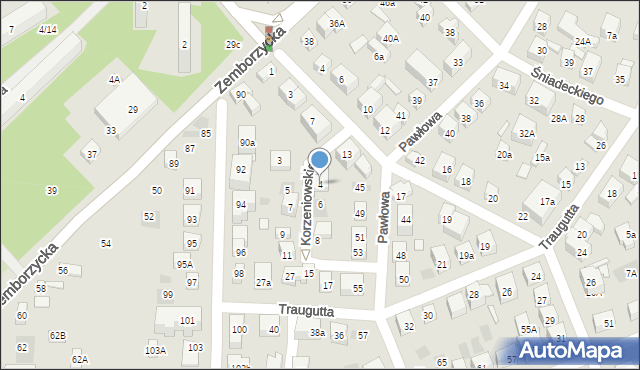 Lublin, Korzeniowskiego Józefa, 4, mapa Lublina