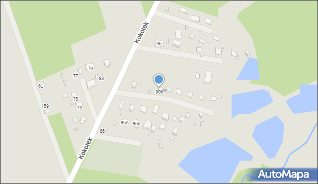 Lubliniec, Kokotek, 90b, mapa Lubliniec