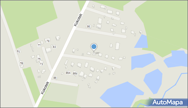 Lubliniec, Kokotek, 90c, mapa Lubliniec