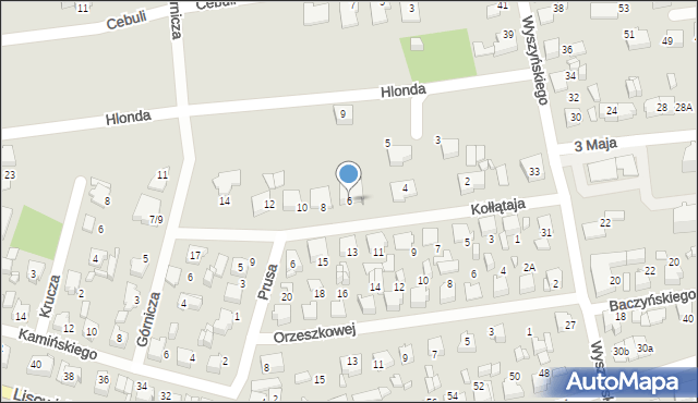 Lubliniec, Kołłątaja Hugo, 6, mapa Lubliniec