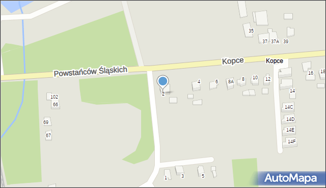 Lubliniec, Kopce, 2, mapa Lubliniec