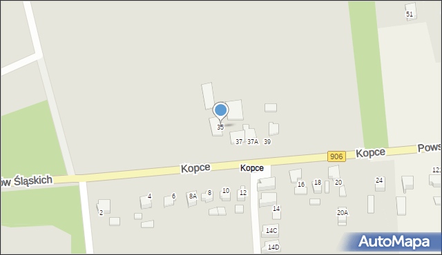 Lubliniec, Kopce, 35, mapa Lubliniec