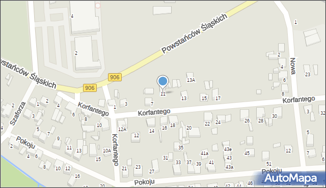 Lubliniec, Korfantego Wojciecha, 11, mapa Lubliniec