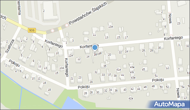 Lubliniec, Korfantego Wojciecha, 16, mapa Lubliniec