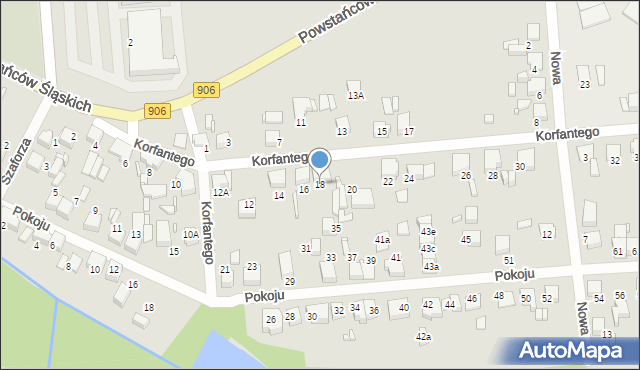 Lubliniec, Korfantego Wojciecha, 18, mapa Lubliniec
