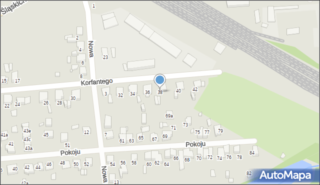 Lubliniec, Korfantego Wojciecha, 38, mapa Lubliniec