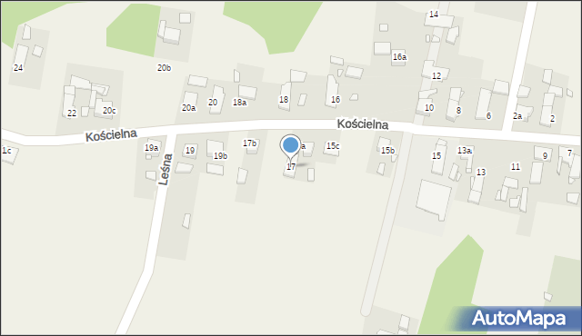 Łubniany, Kościelna, 17, mapa Łubniany