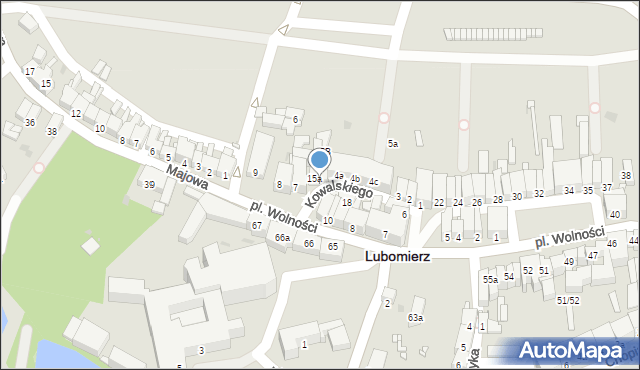 Lubomierz, Kowalskiego Wacława, 5a, mapa Lubomierz