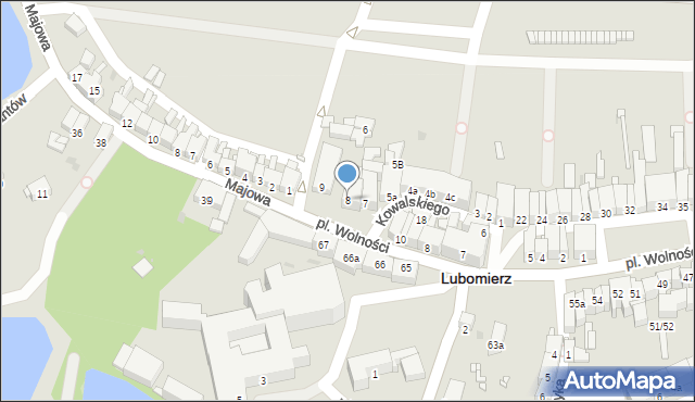 Lubomierz, Kowalskiego Wacława, 8, mapa Lubomierz