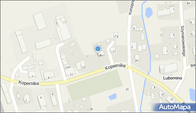 Lubomino, Kopernika Mikołaja, 15a, mapa Lubomino