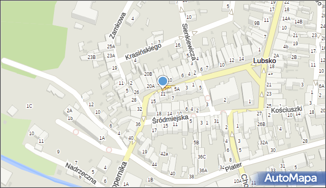 Lubsko, Kopernika Mikołaja, 11, mapa Lubsko
