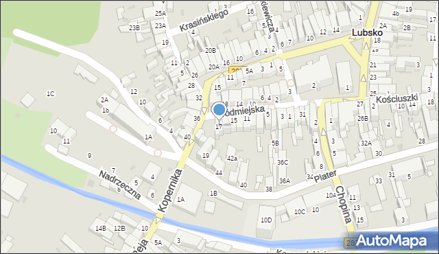 Lubsko, Kopernika Mikołaja, 17, mapa Lubsko