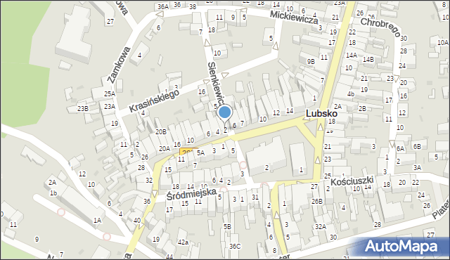Lubsko, Kopernika Mikołaja, 2, mapa Lubsko