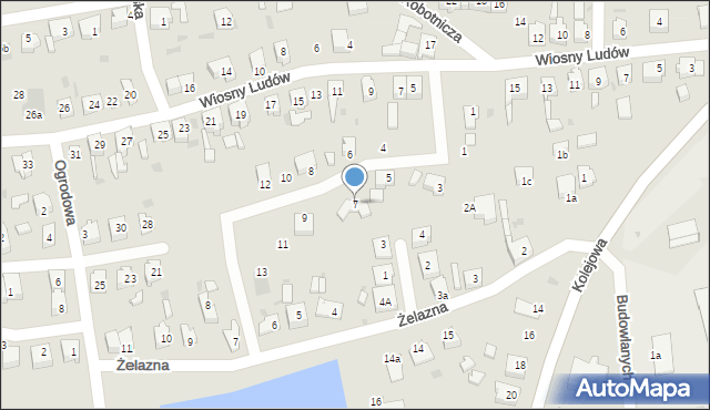 Lubsko, Kosmonautów, 7, mapa Lubsko