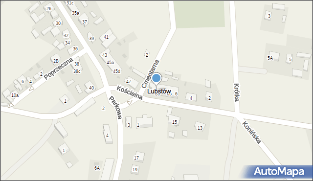 Lubstów, Kościelna, 8c, mapa Lubstów