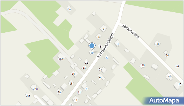 Lucynów Duży, Kochanowskiego Jana, 10, mapa Lucynów Duży