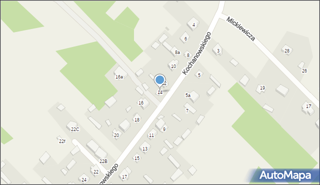 Lucynów Duży, Kochanowskiego Jana, 14, mapa Lucynów Duży