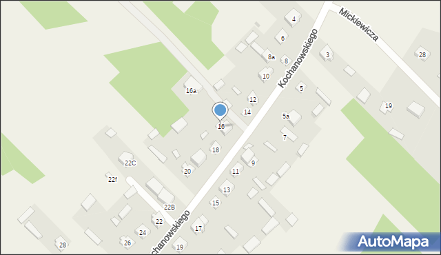 Lucynów Duży, Kochanowskiego Jana, 16, mapa Lucynów Duży