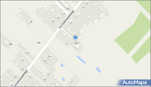 Lucynów Duży, Kochanowskiego Jana, 21A, mapa Lucynów Duży